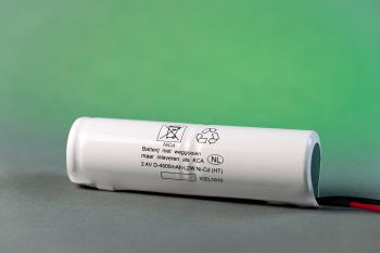 Noodverlichting accu 2.4V - 4.5 Ah NiCd Stick Noodverlichting accu 2.4V - 4.5 Ah NiCd Stick