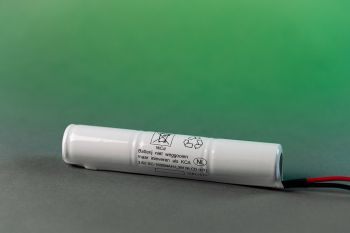 Noodverlichting accu 3.6V - 1.6 Ah NiCd Stick Noodverlichting accu 3.6V - 1.6 Ah NiCd Stick